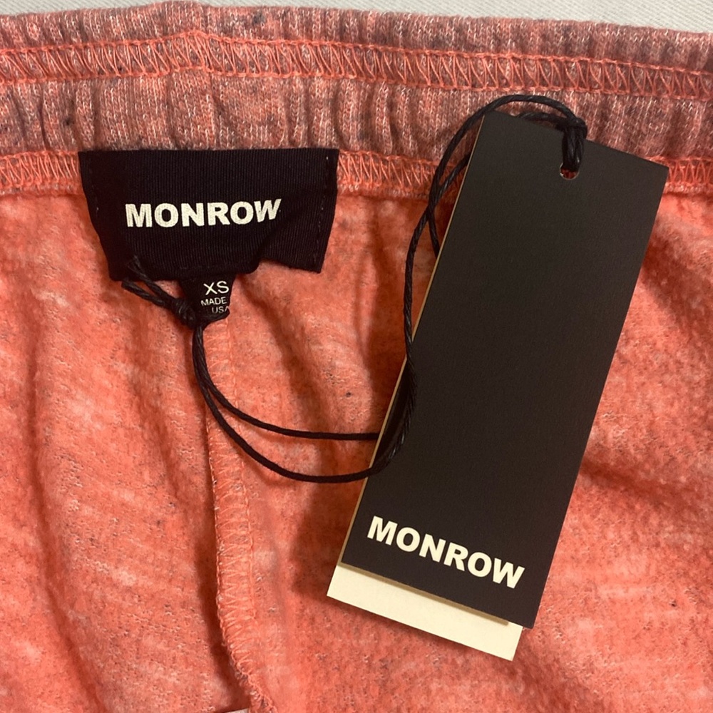 MONROW Women's Light Weight Vintage Style Sweatshorts Size XS - Picture 3 of 5